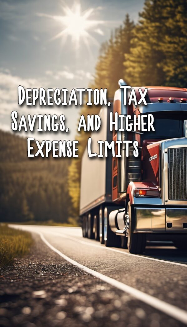 Depreciation and other tax benefits for truckers